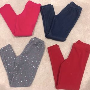 Lot of 4 - Gymboree Girl Fleece Lined Leggings
